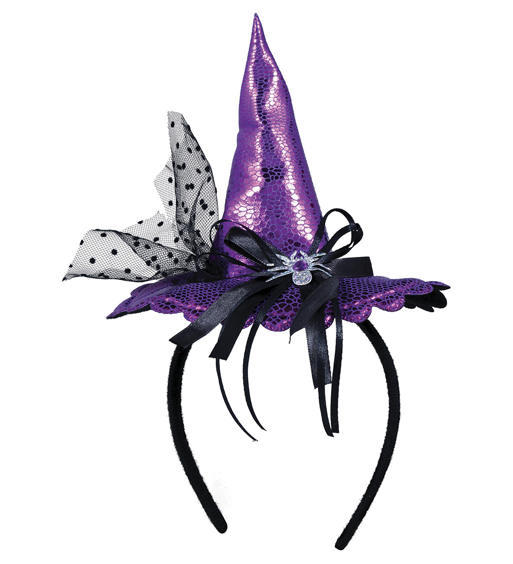 Mini klobouček pro čarodějku na čelence