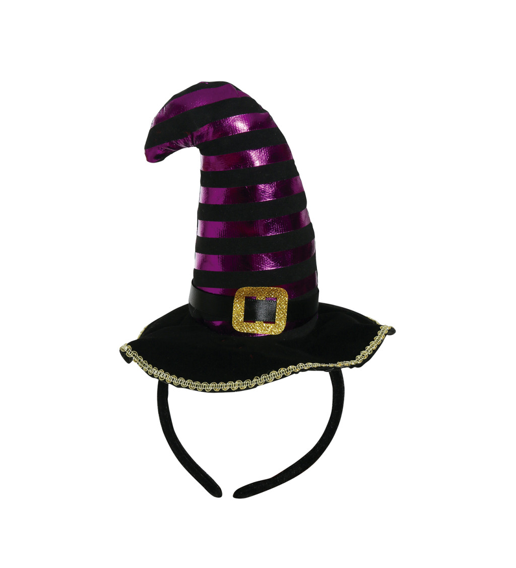 Mini klobouček čarodějnice na čelence