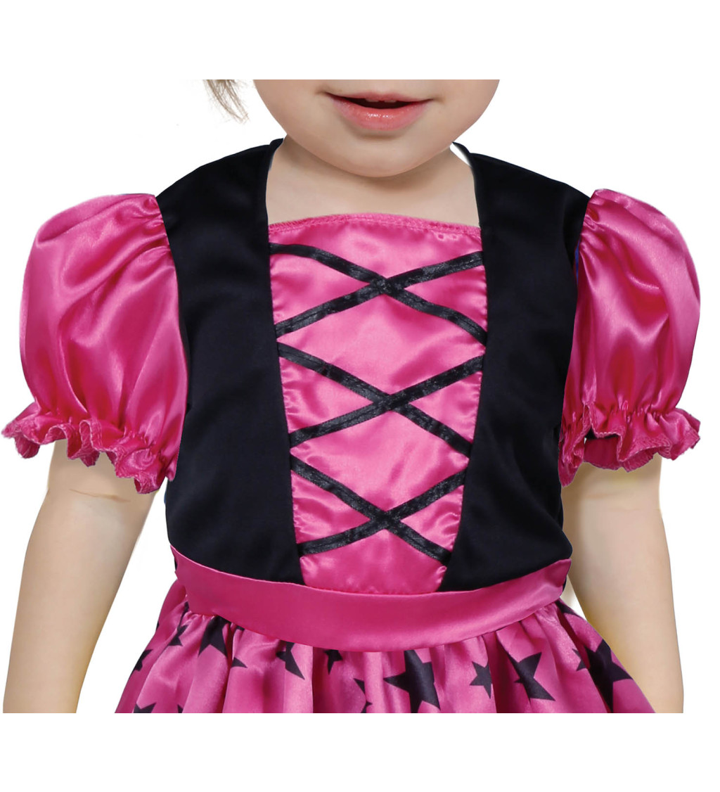 Růžová čarodějnice pro nejmenší 12–18 měsíců