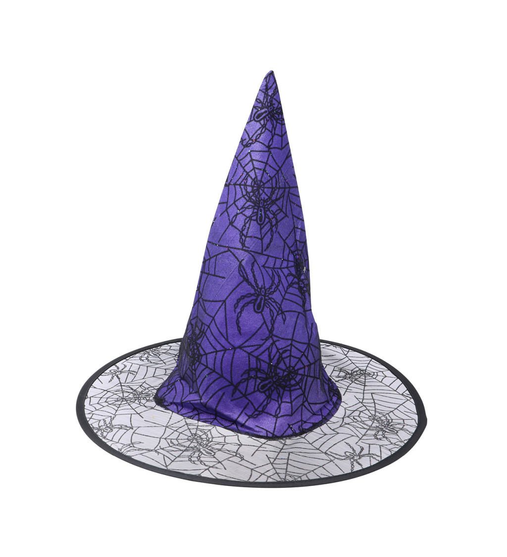Stylový fialový klobouk čarodějky