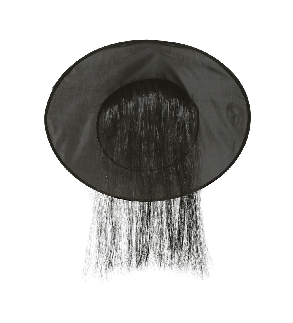 Klobouk čarodějky s vlasy