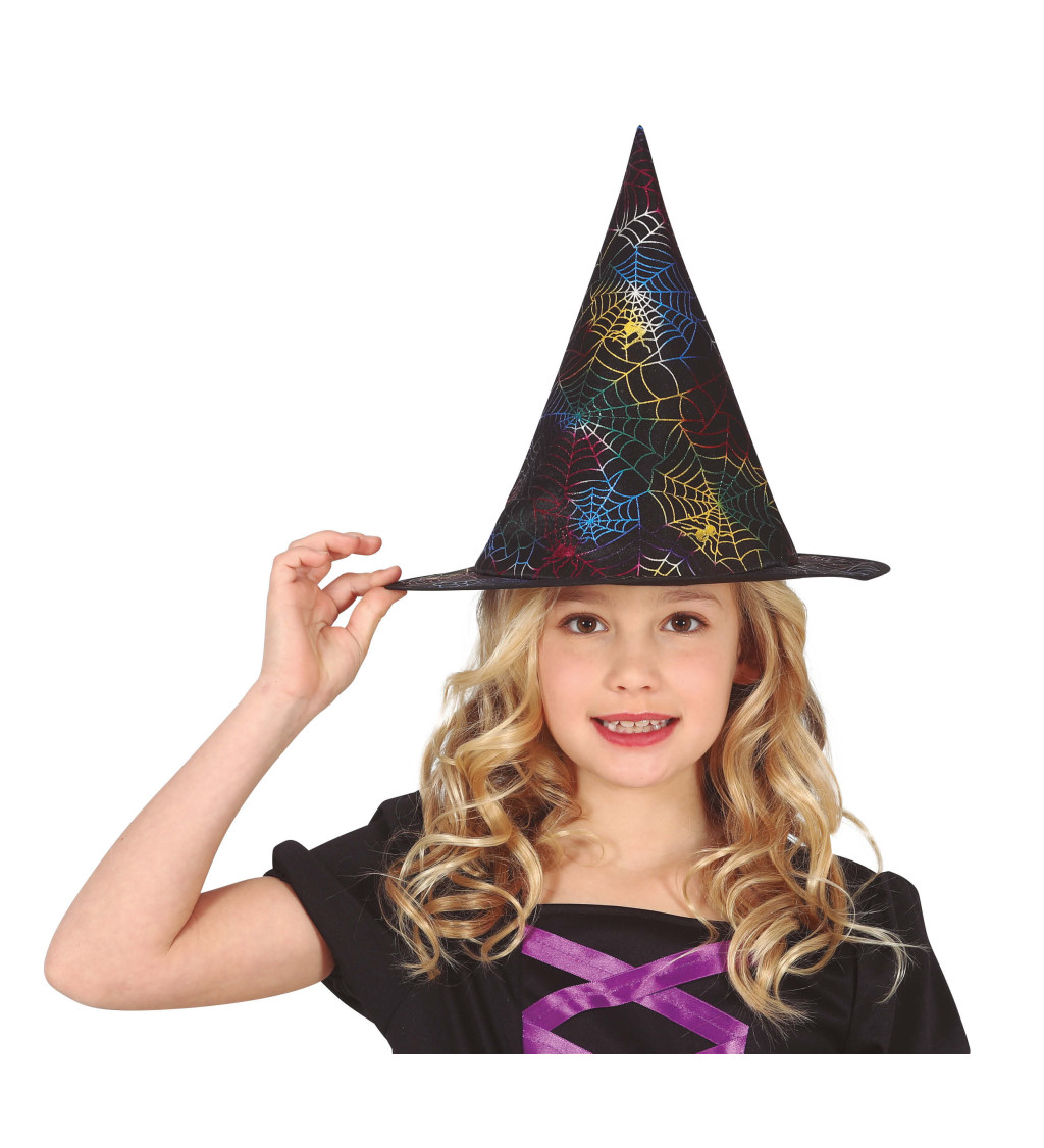 Klobouk pro malé čarodějky s pavučinou