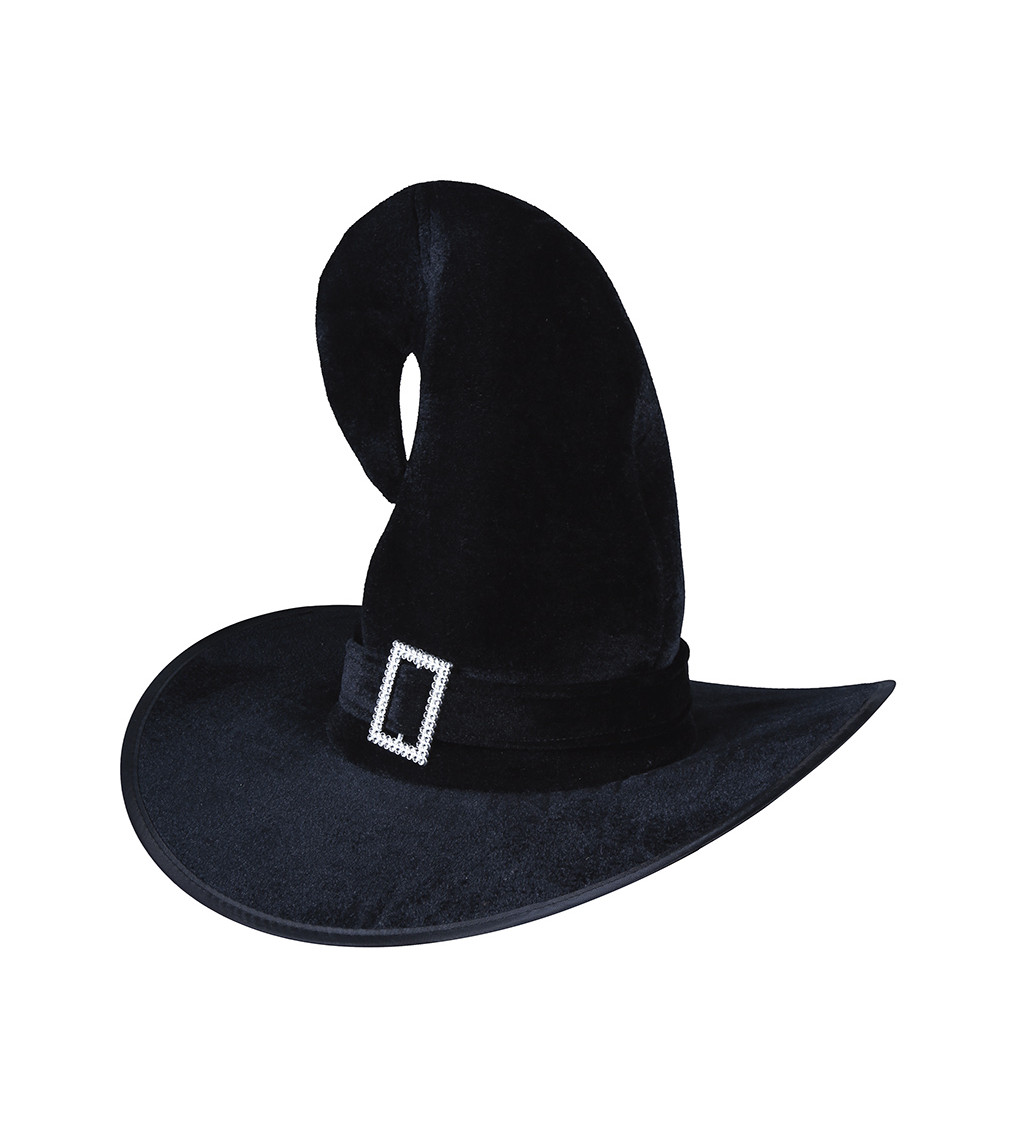 Stylový sametový klobouk čarodějky