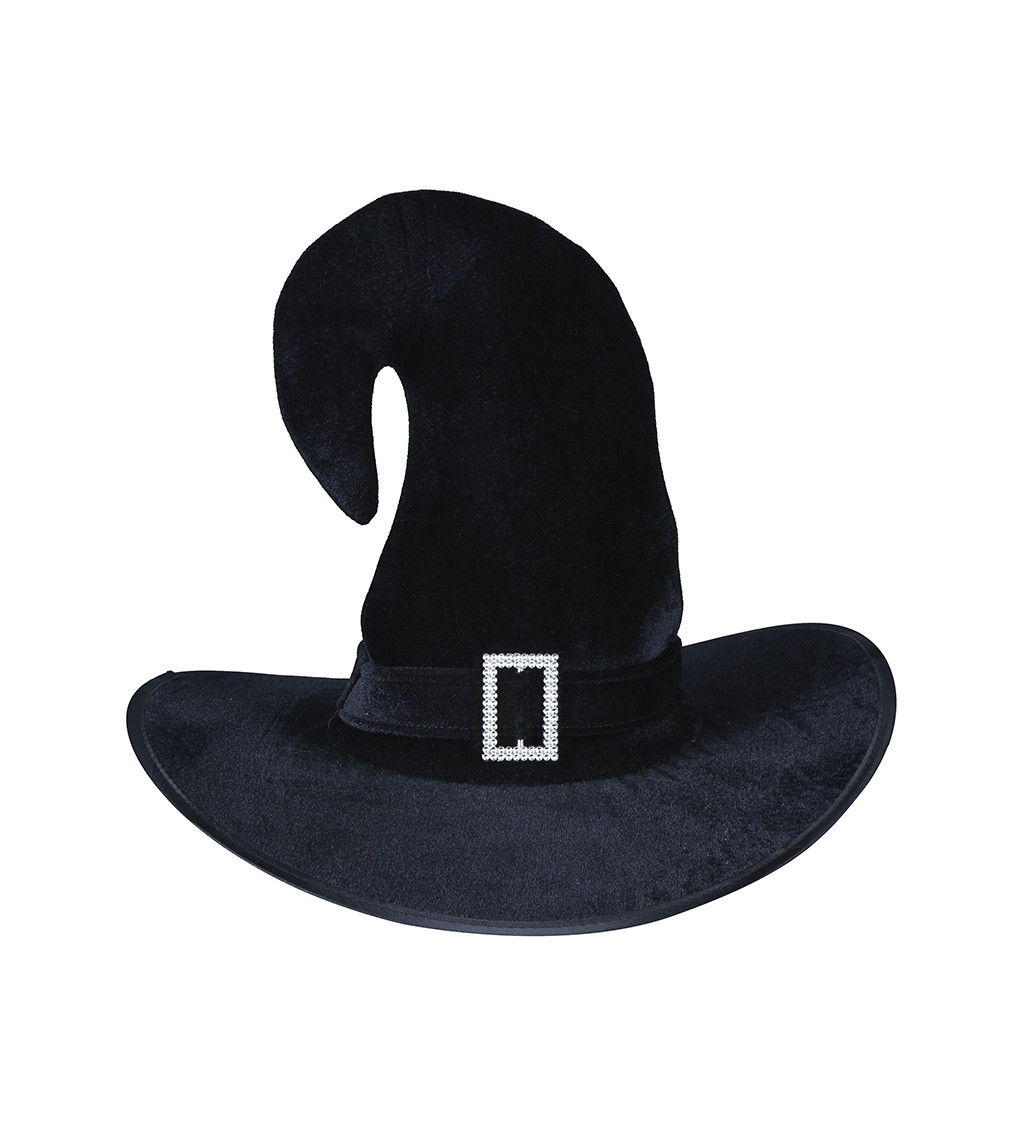 Stylový sametový klobouk čarodějky
