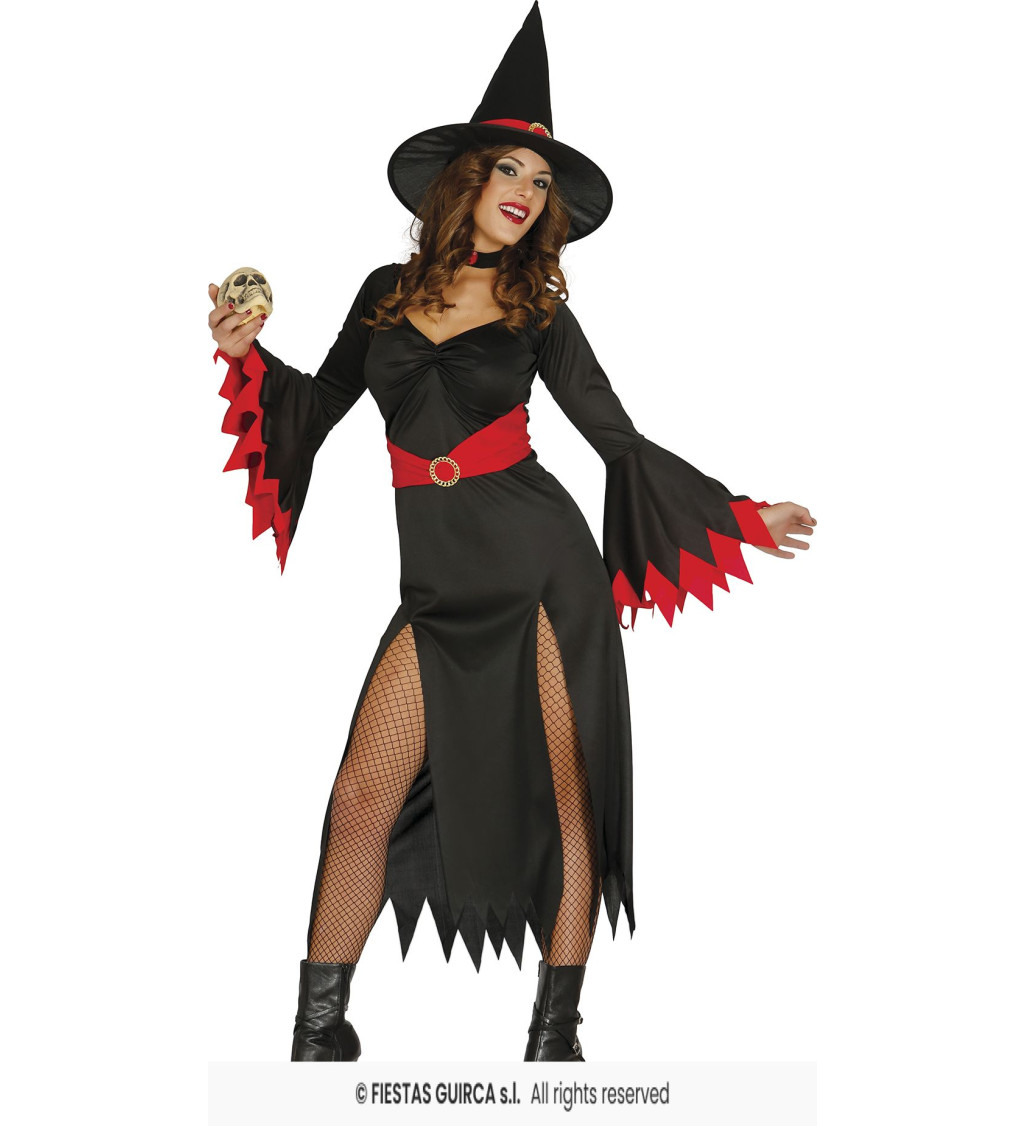 Dámský kostým červené čarodějnice