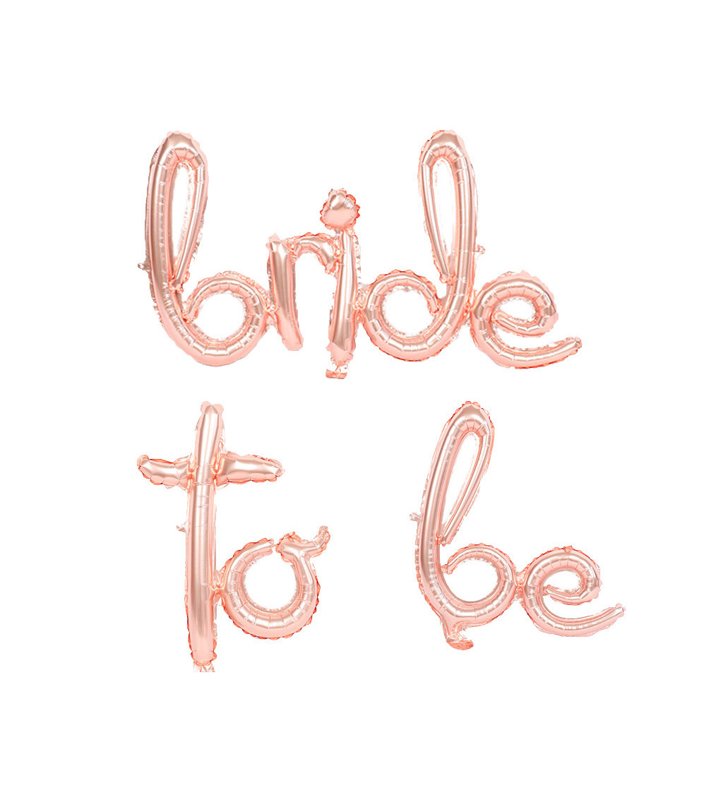 Fóliový balónek – Bride to Be nápis rosegold