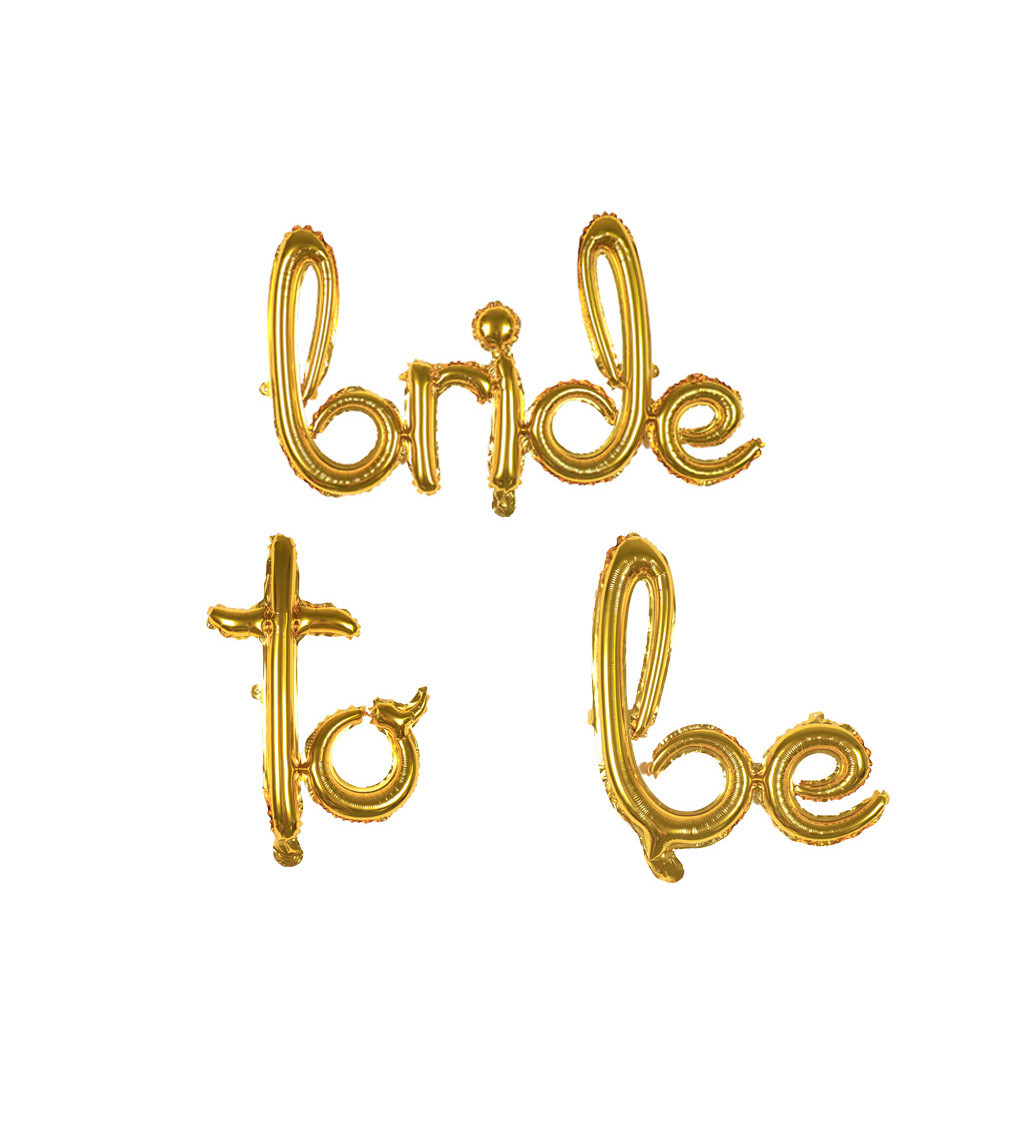 Fóliový balónek – Bride to Be nápis zlatý