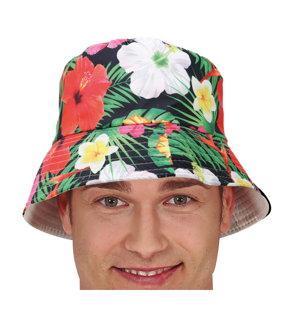 Havajský klobouk s listy