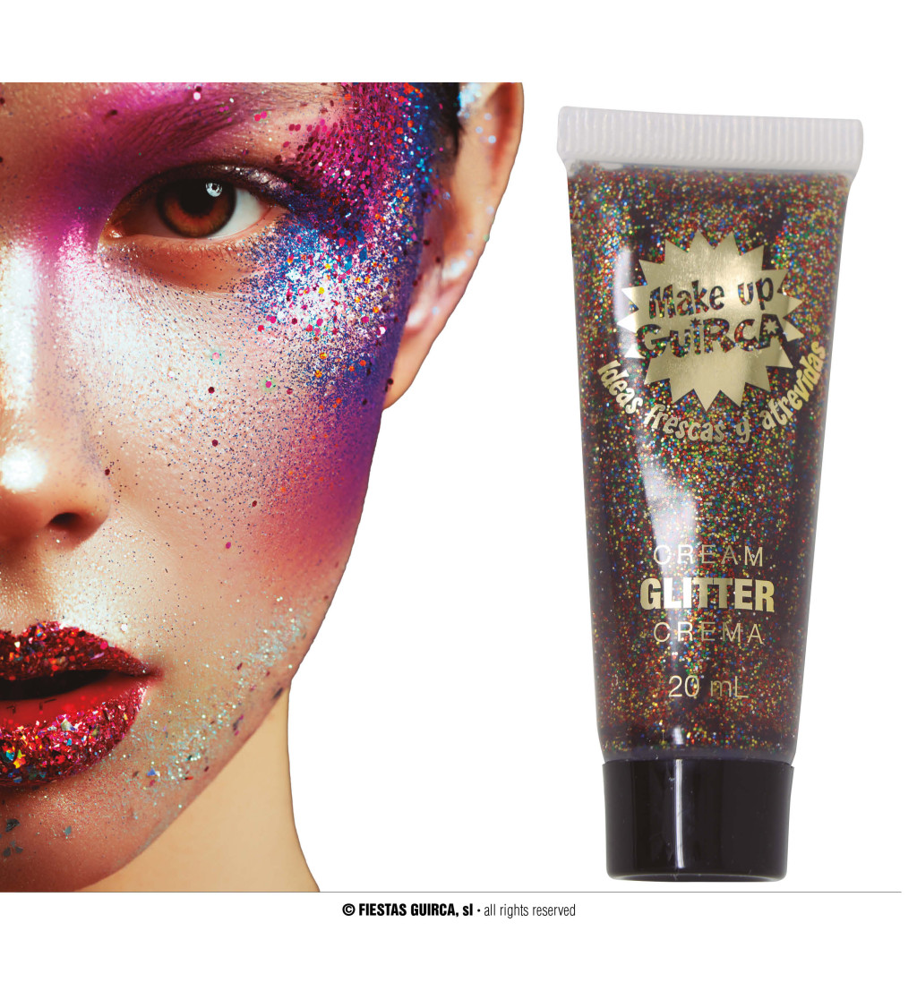 Barevný třpytivý krémový make-up