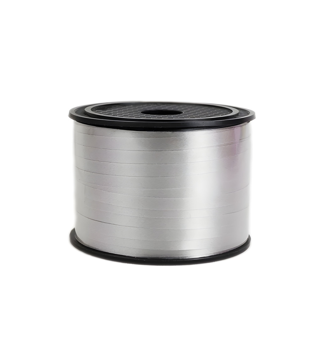 Dekorační stuha na balónky – stříbrná