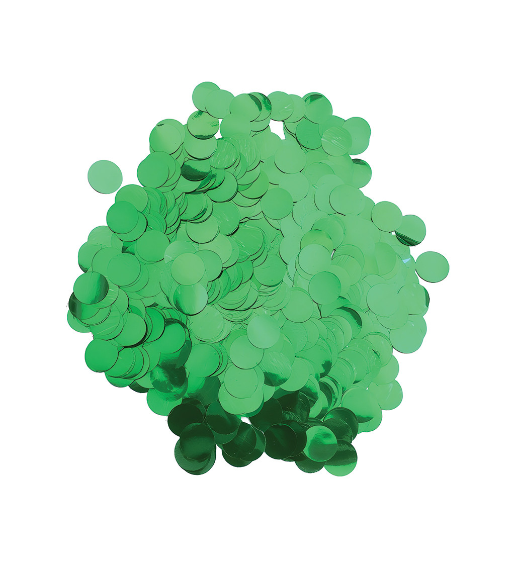 Metalické konfety – zelené