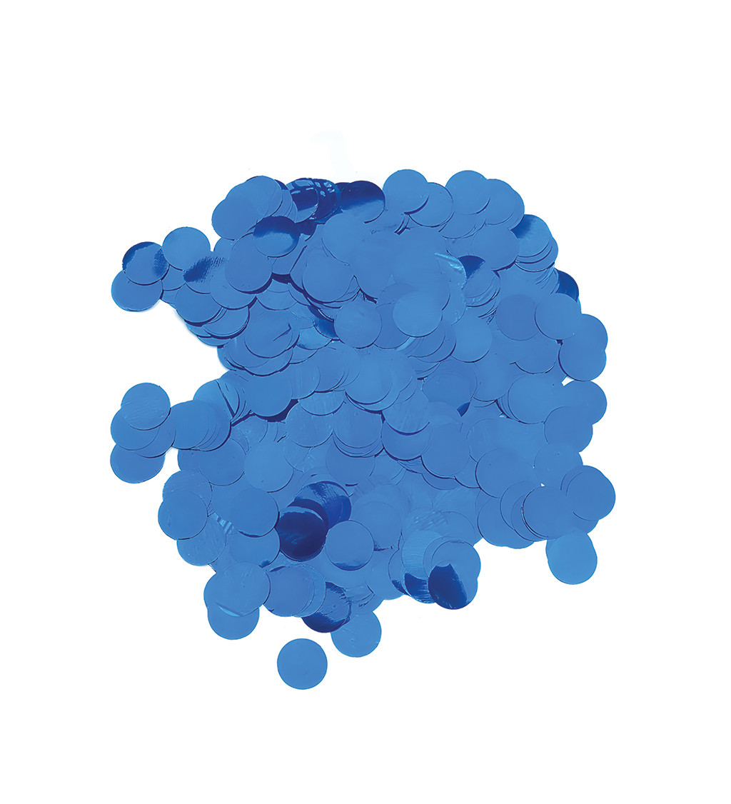 Metalické konfety – modré