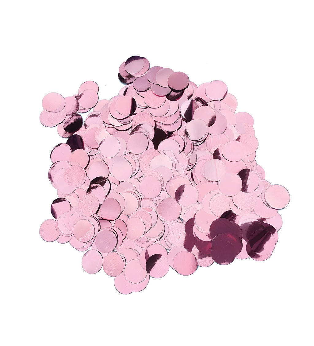 Metalické konfety – růžové