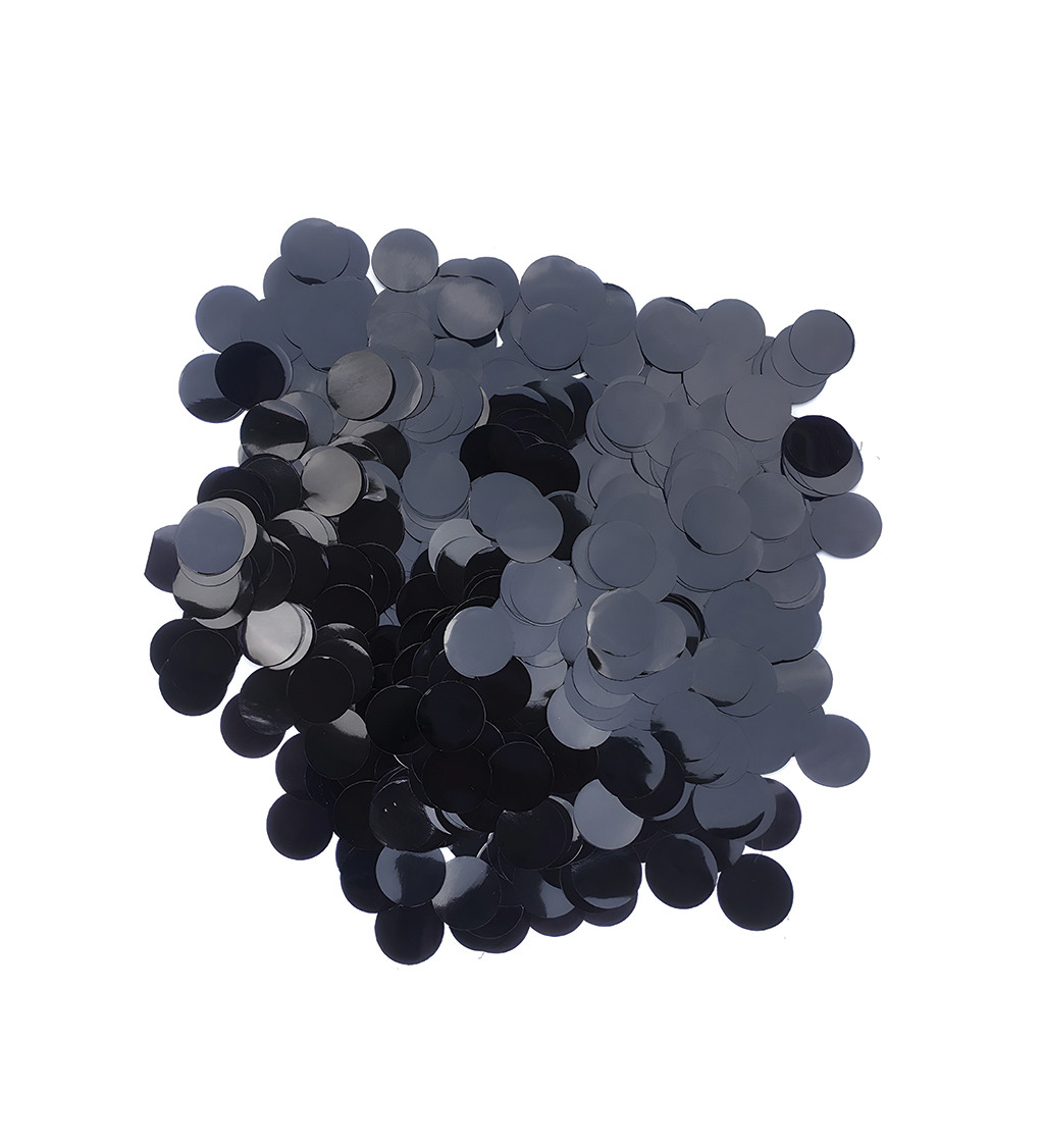 Metalické konfety – černé