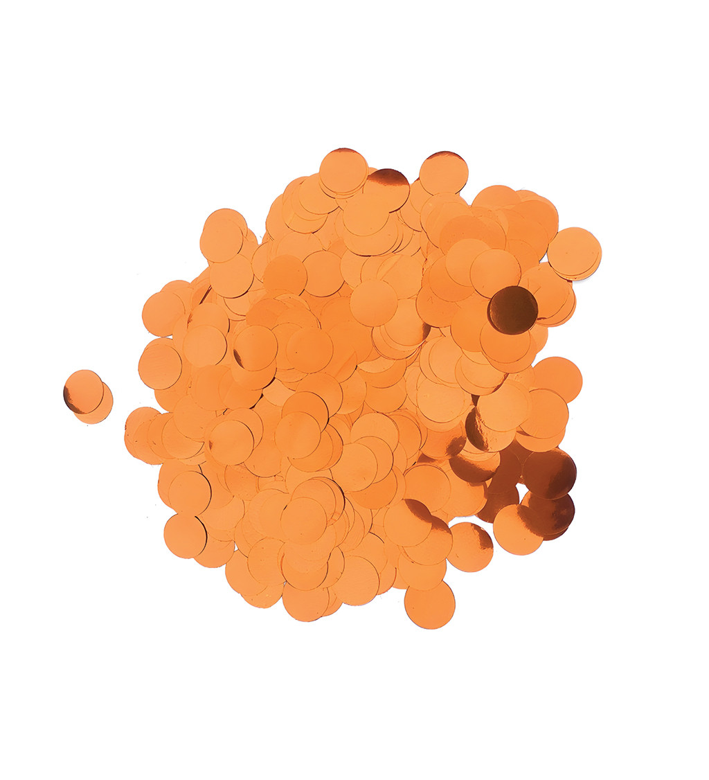 Metalické konfety – oranžové