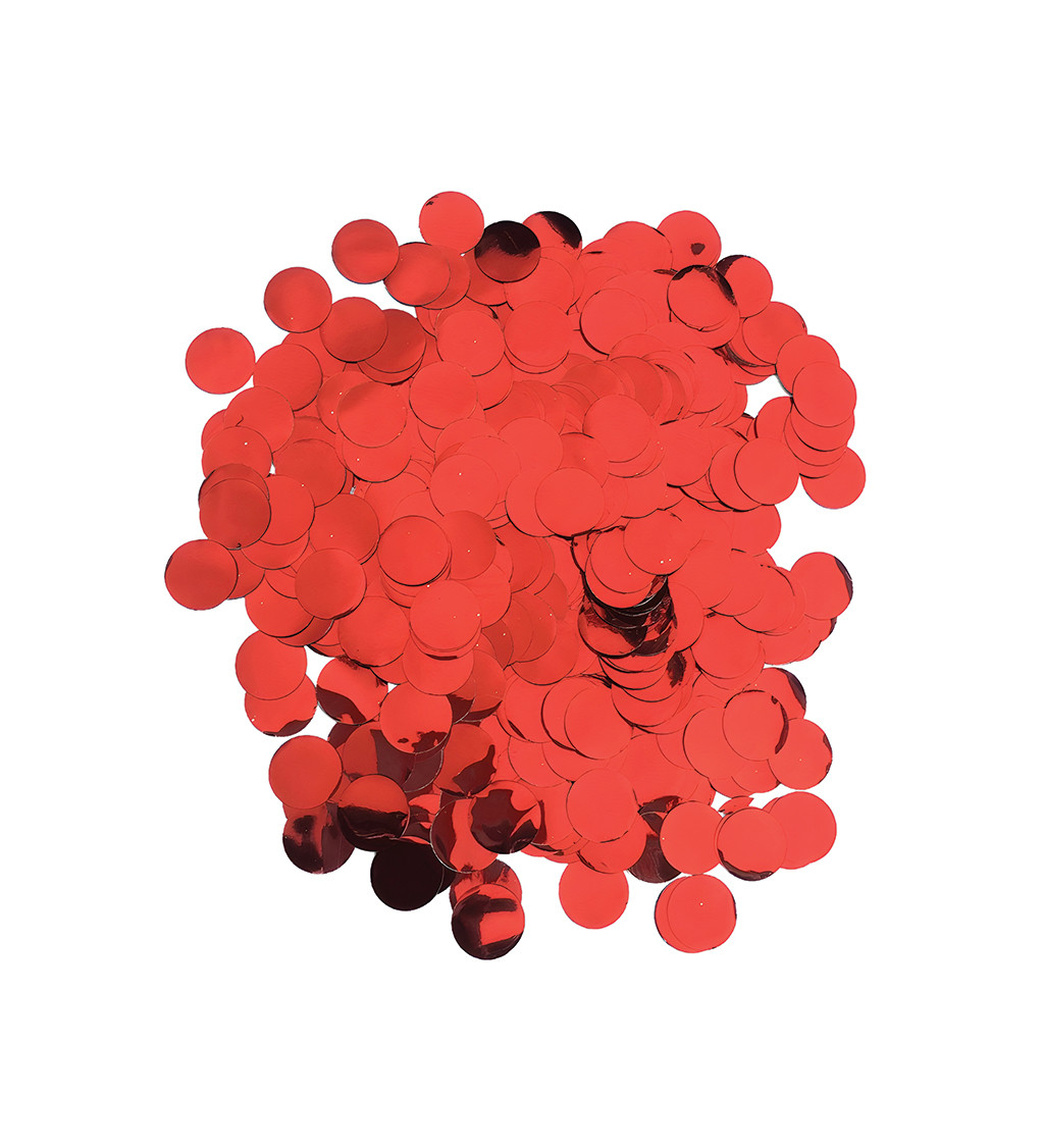 Metalické konfety – červené