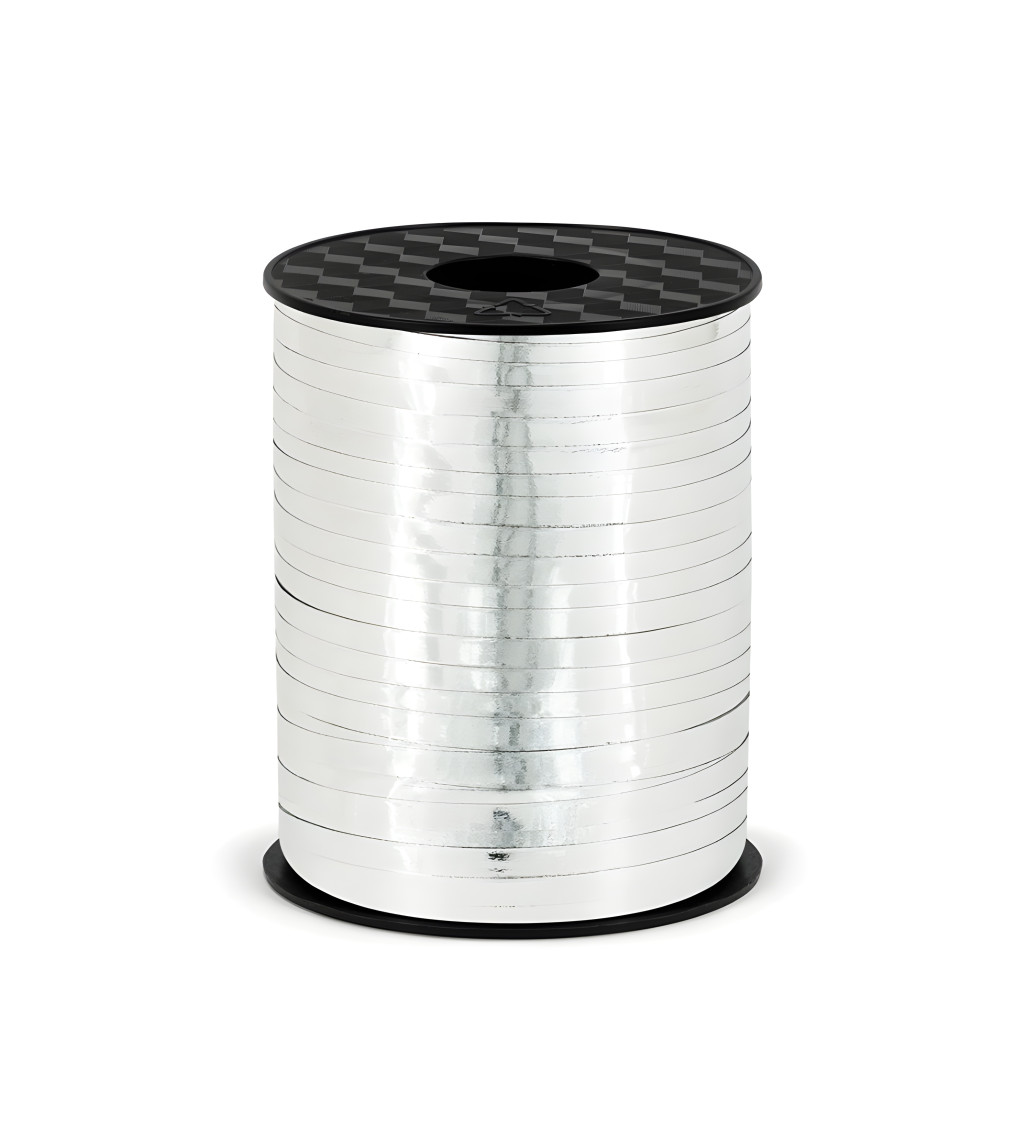 Dekorační stuha na balónky – stříbrná