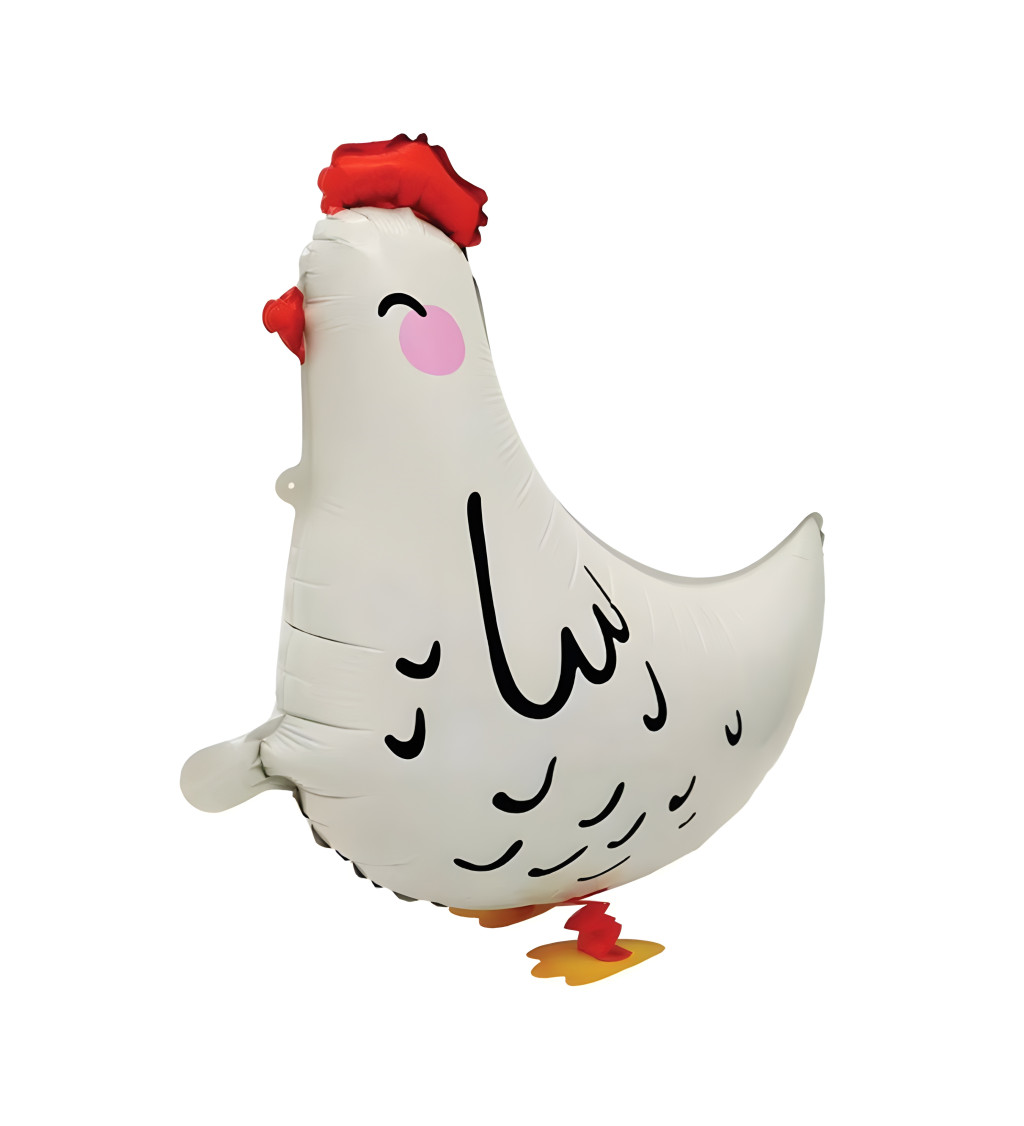 Chodící fóliový balónek – slepice