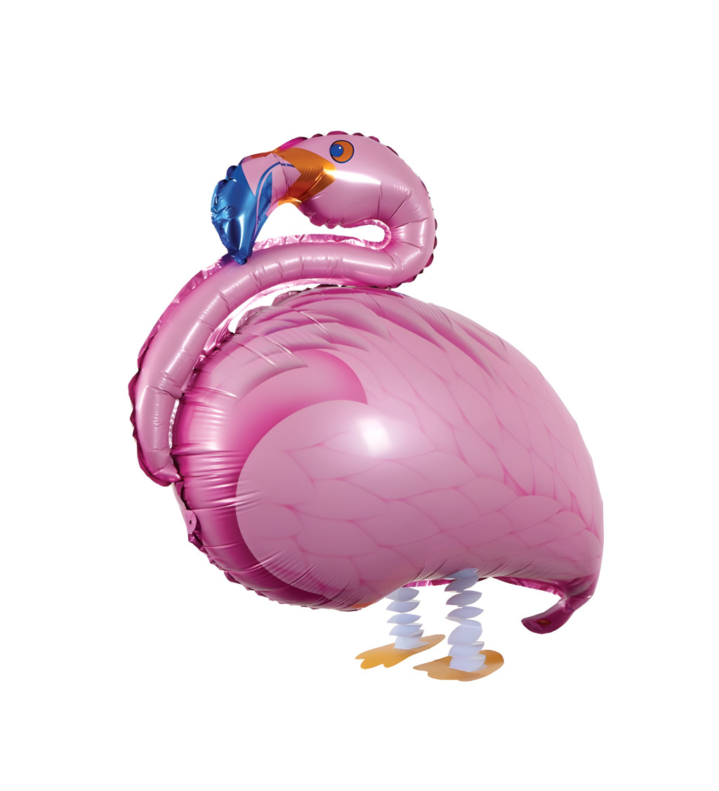 Chodící fóliový balónek – plameňák