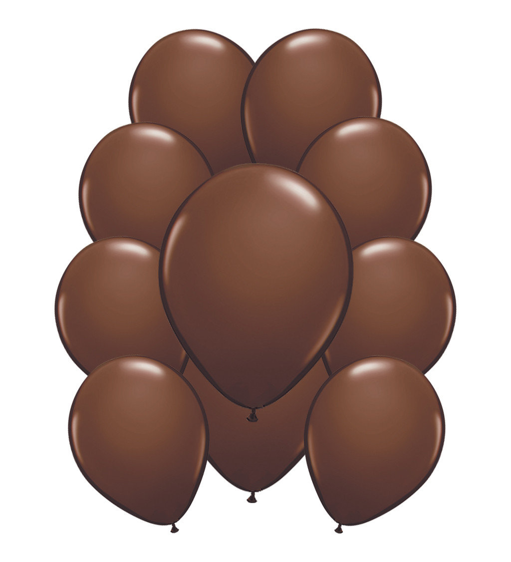 Latexové balónky pastelové – tmavě hnědé