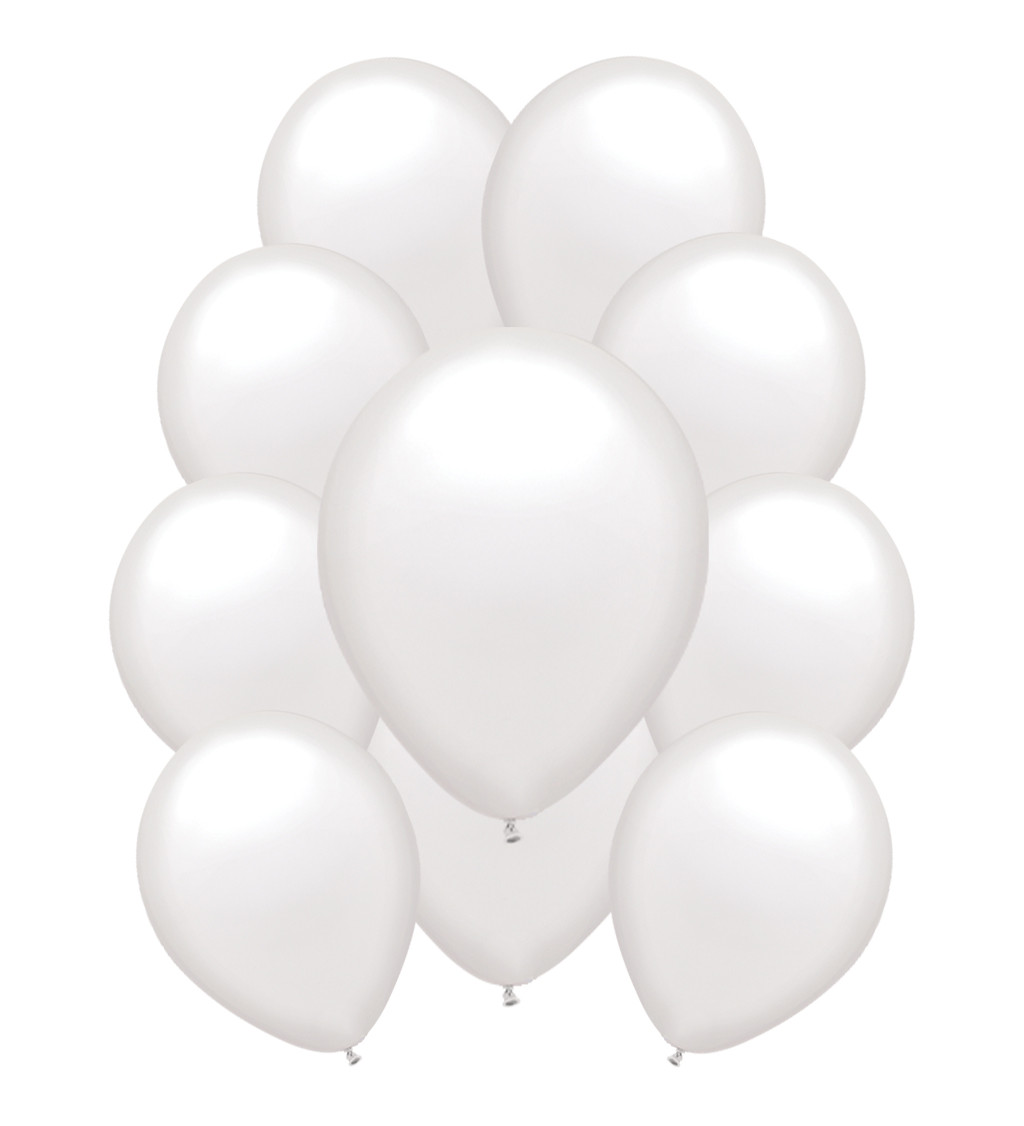 Latexové balónky pastelové – bílé