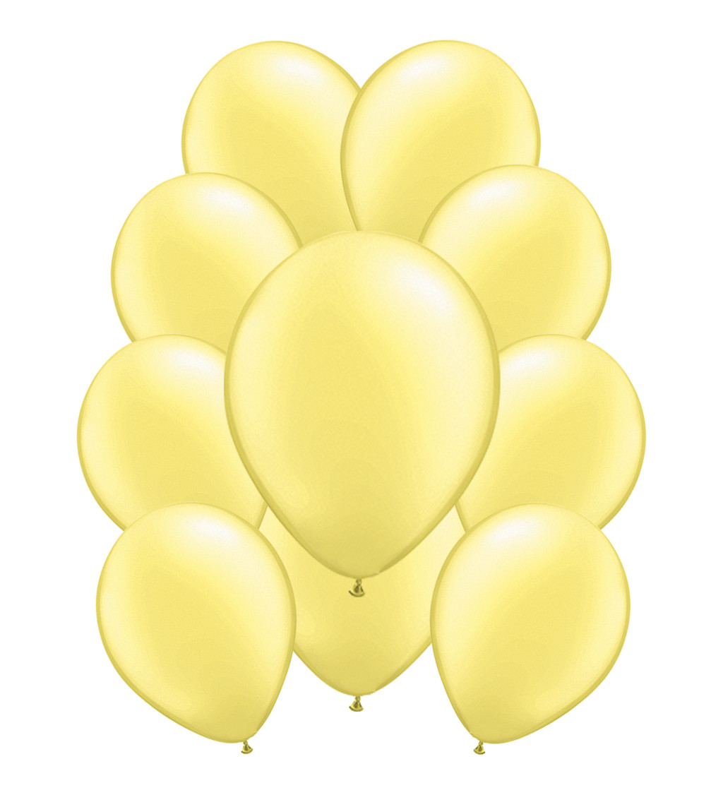 Latexové balónky metalické – žluté