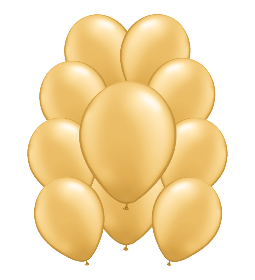 Latexové balónky metalické – zlaté