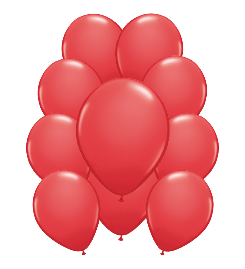 Latexové balónky metalické – červené