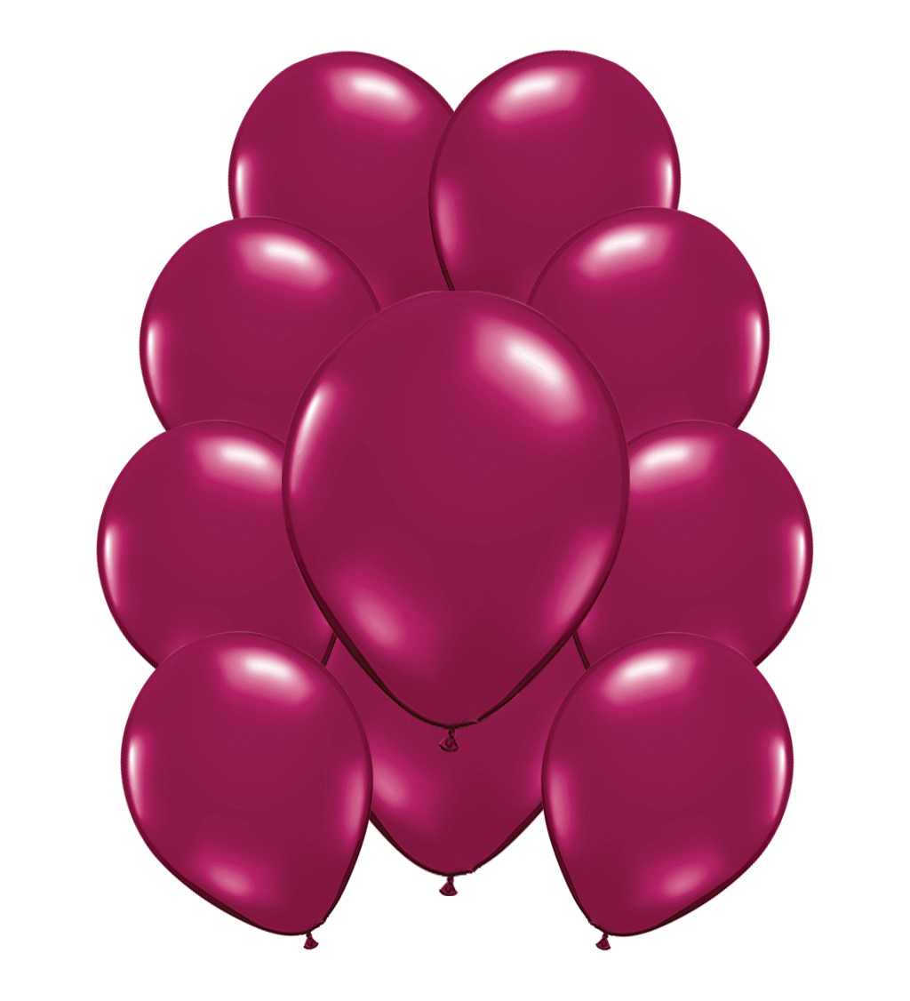 Latexové balónky metalické – vínové