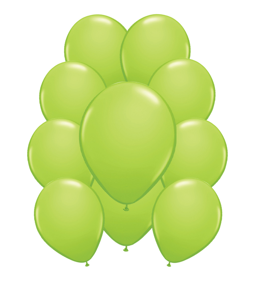 Latexové balónky metalické – světle zelené