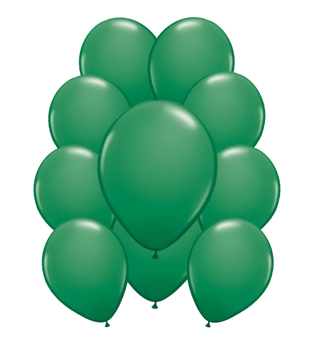 Latexové balónky metalické – tmavě zelené