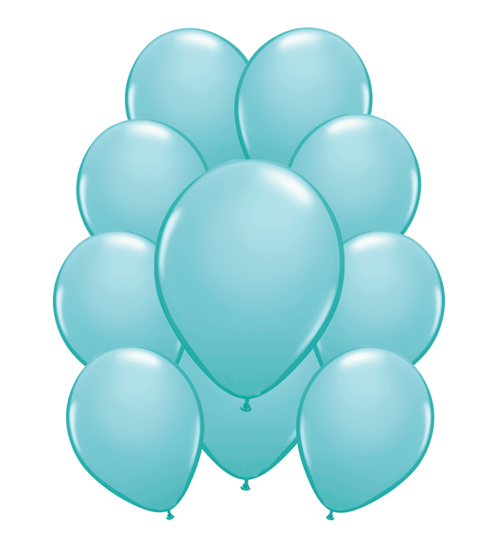Latexové balónky metalické – tyrkysové