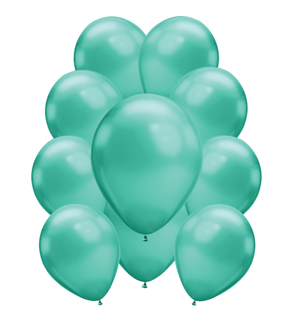 Latexové balónky chromové – zelené