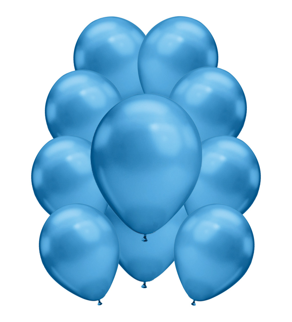 Latexové balónky chromové – modré