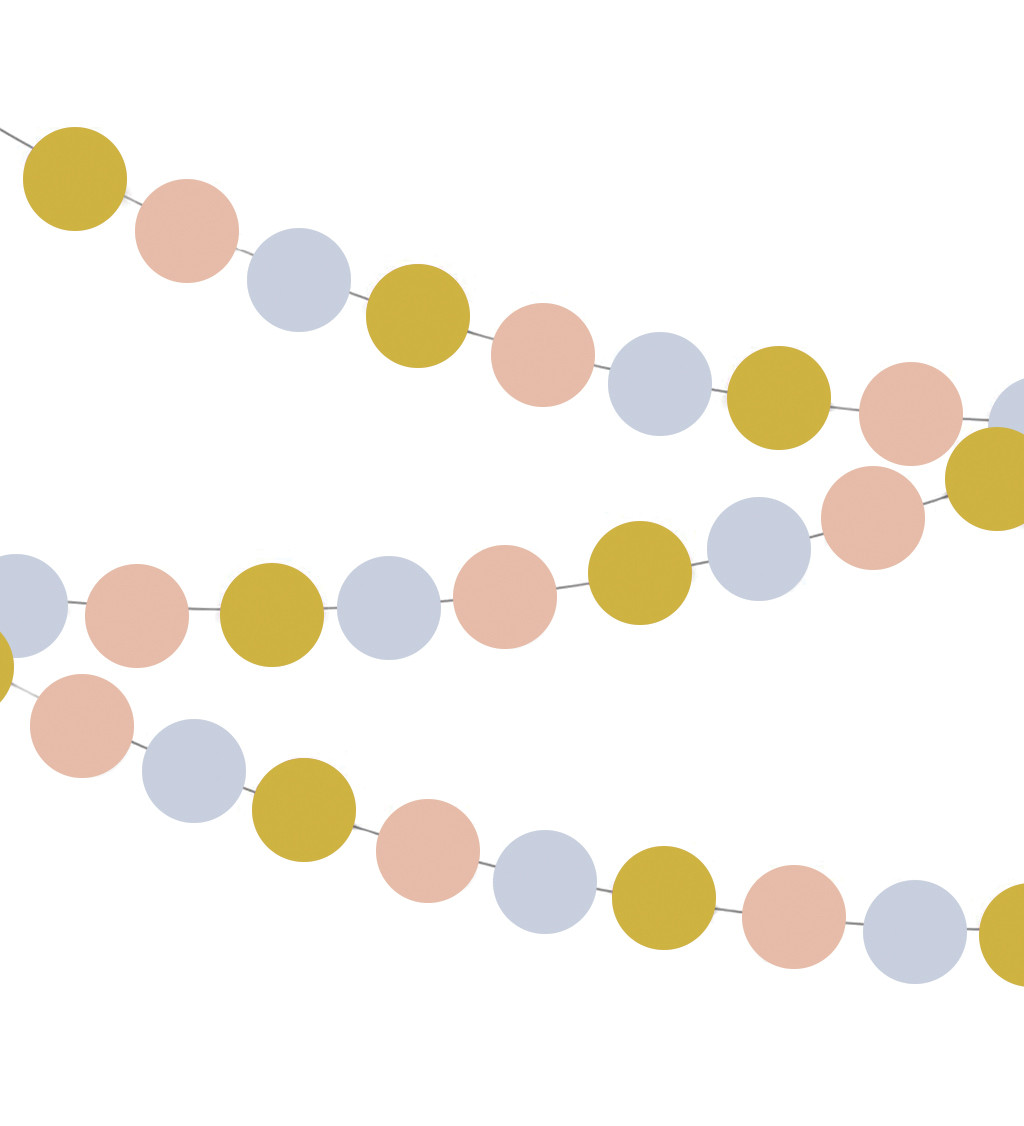 Pastelová girlanda s koulemi