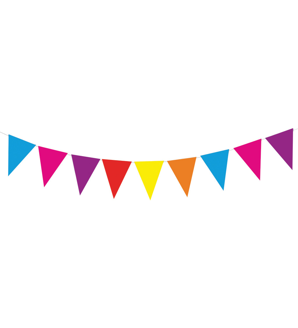 Barevná praporková girlanda