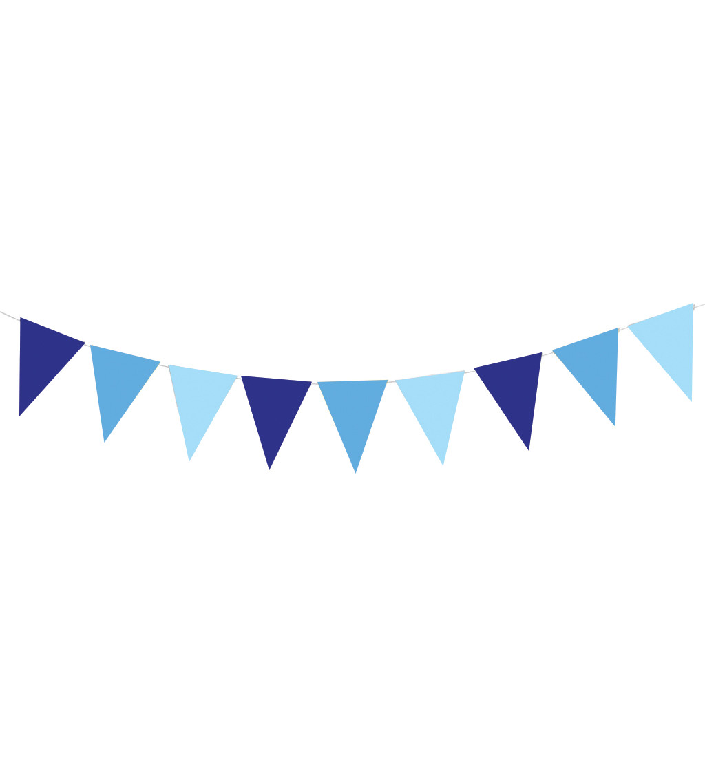 Modrá praporková girlanda