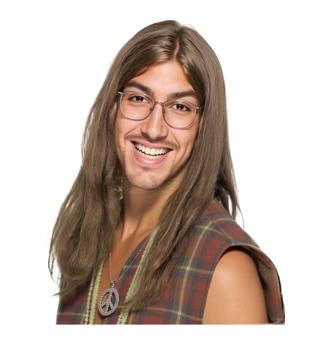 Retro pánská paruka – 80s Hippie