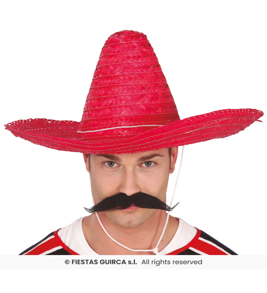 Červený mexický klobouk