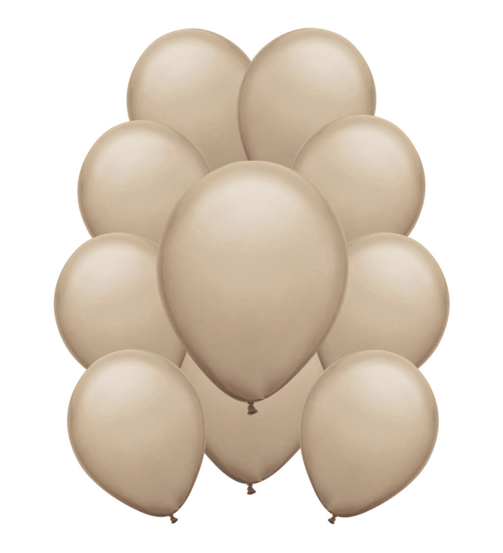 Latexové balónky pastelové – světle hnědé