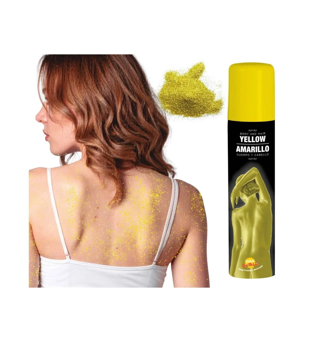Žlutý sprej na vlasy a tělo – 75 ml