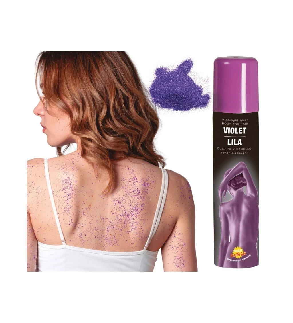 Fialový sprej na vlasy a tělo – 75 ml