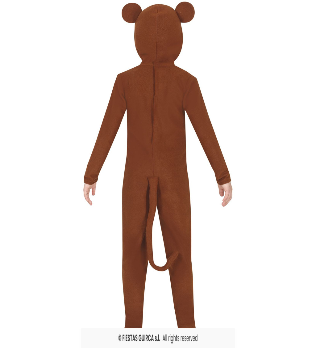 Dětský opičí kostým s ocáskem