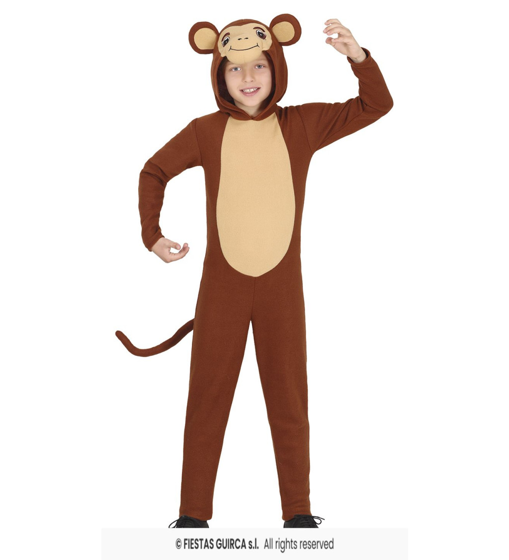 Dětský opičí kostým s ocáskem