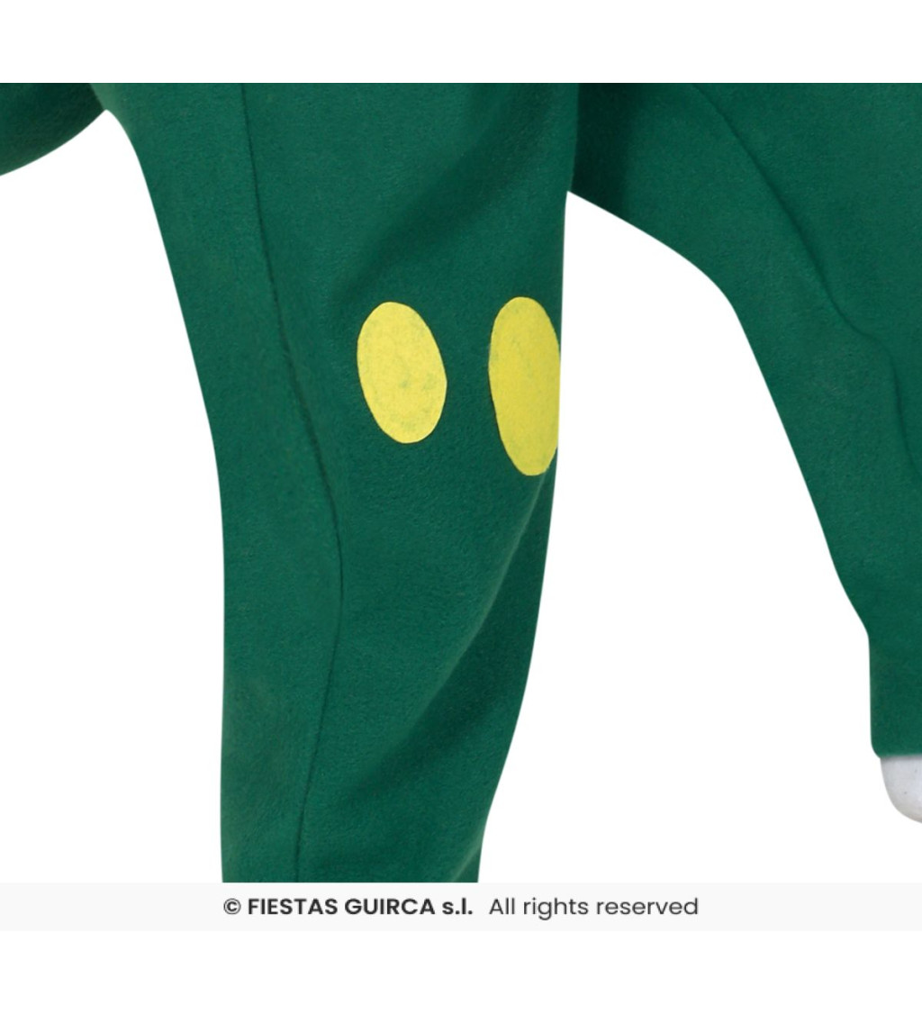 Dětský kostým dinosaurus – overal s kapucí