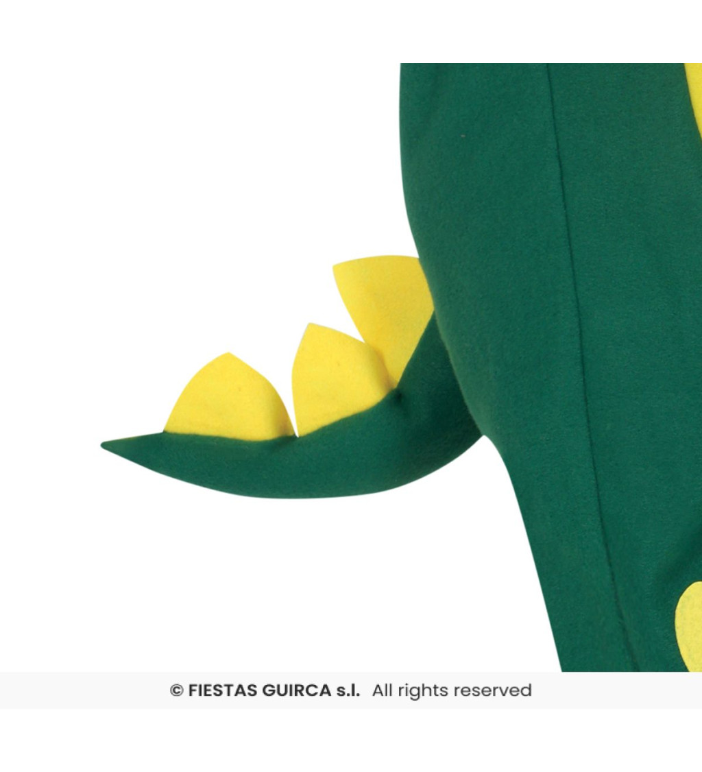 Dětský kostým dinosaurus – overal s kapucí