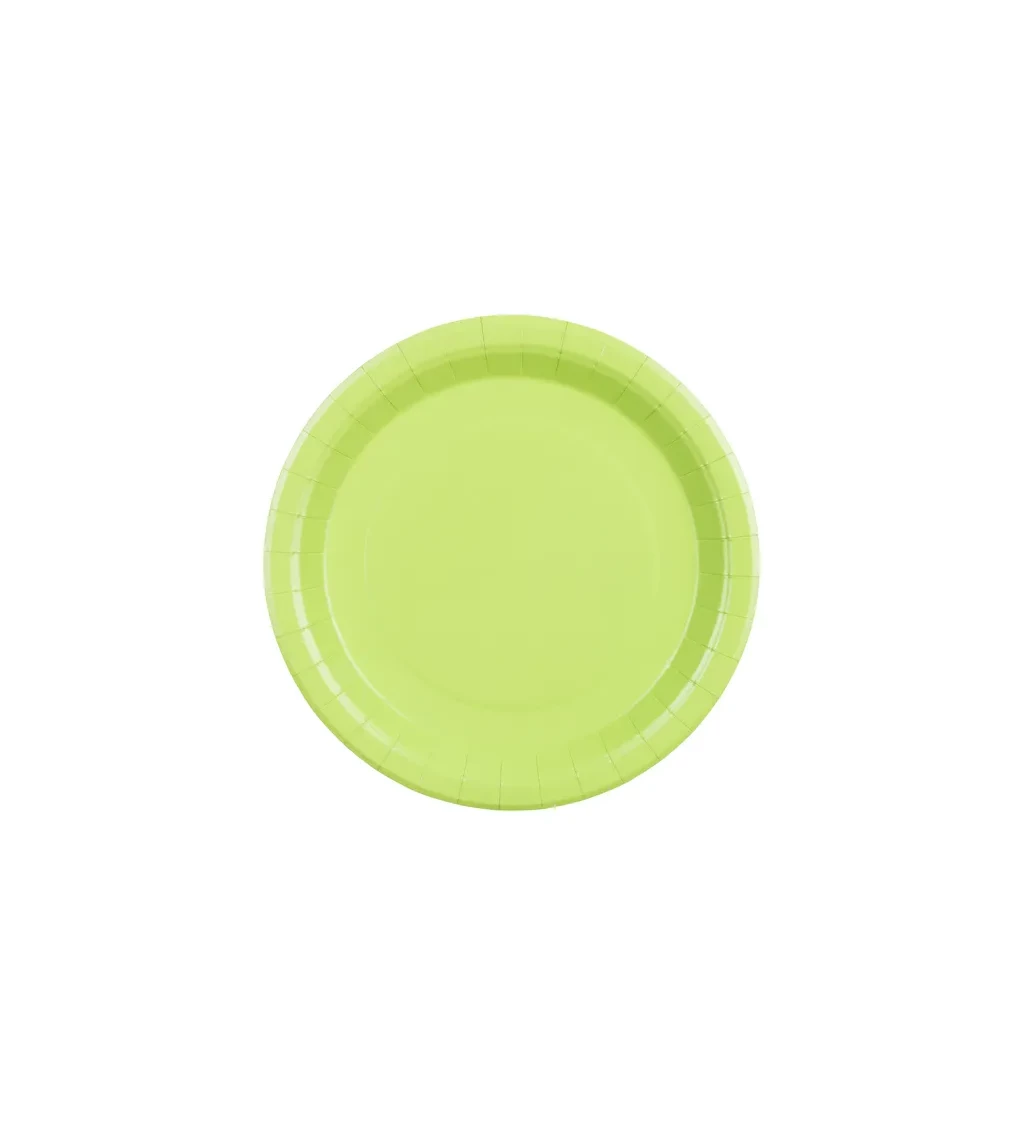 Světle zelené talířky 23 cm (6 ks)