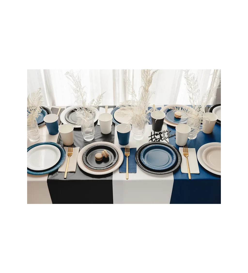 Bílé talířky 23 cm (6 ks)