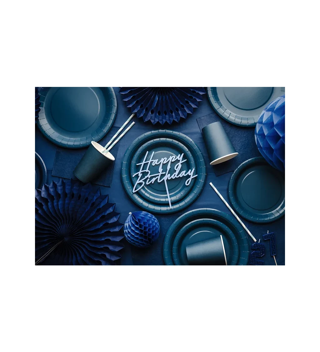 Tmavě modré talířky 23 cm (6 ks)