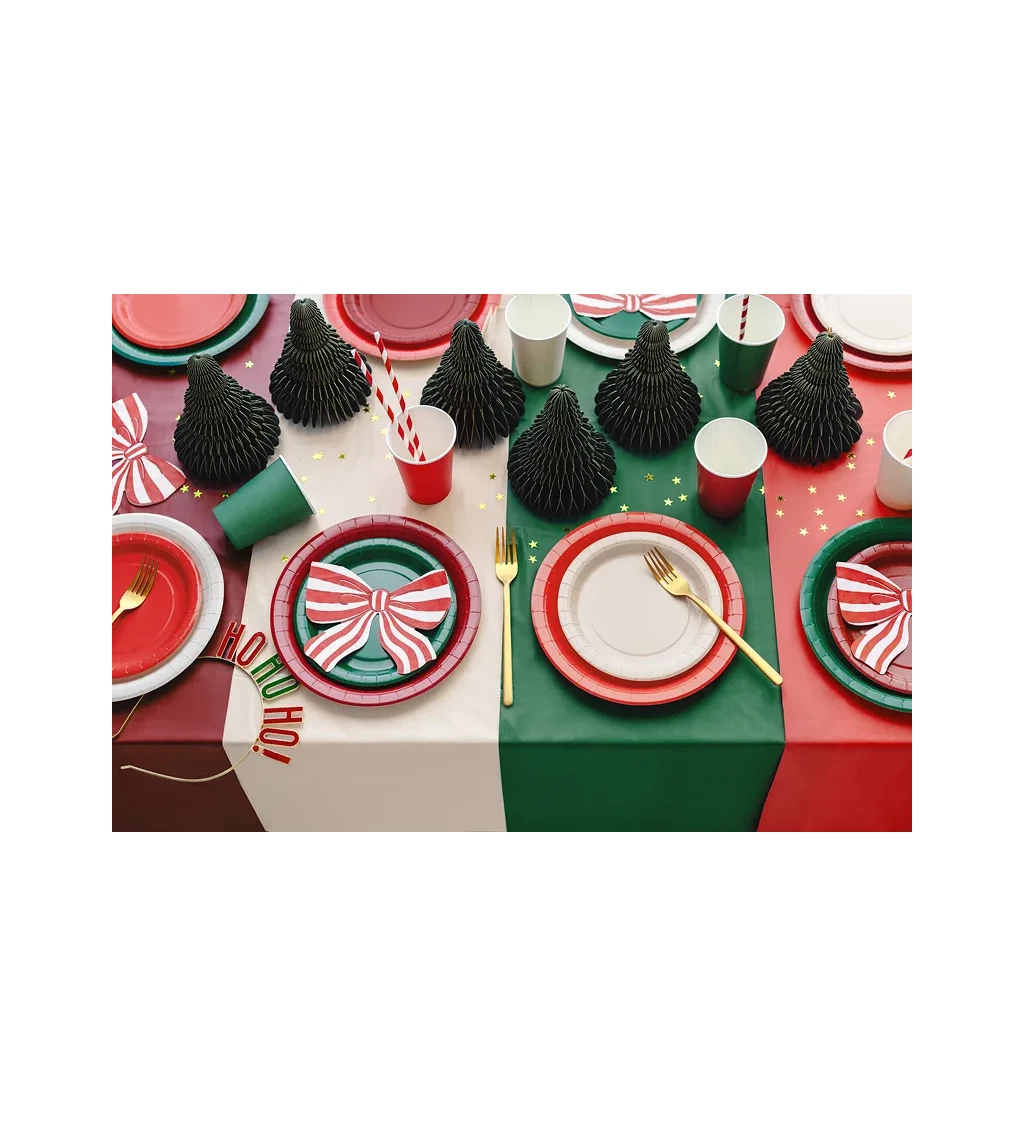 Červené talířky 23 cm (6 ks)